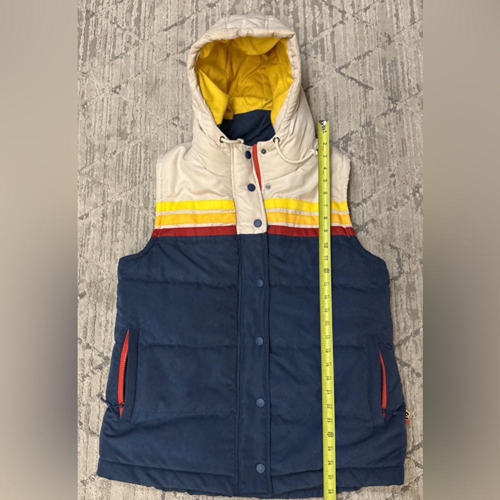VTG Yo Colorado Epic Fader Puffer Vest Unisex SZ L Hooded - Picture 5 of 8